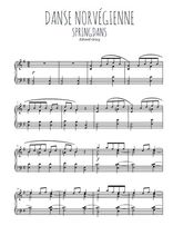 Téléchargez l'arrangement pour piano de la partition de Danse norvégienne en PDF